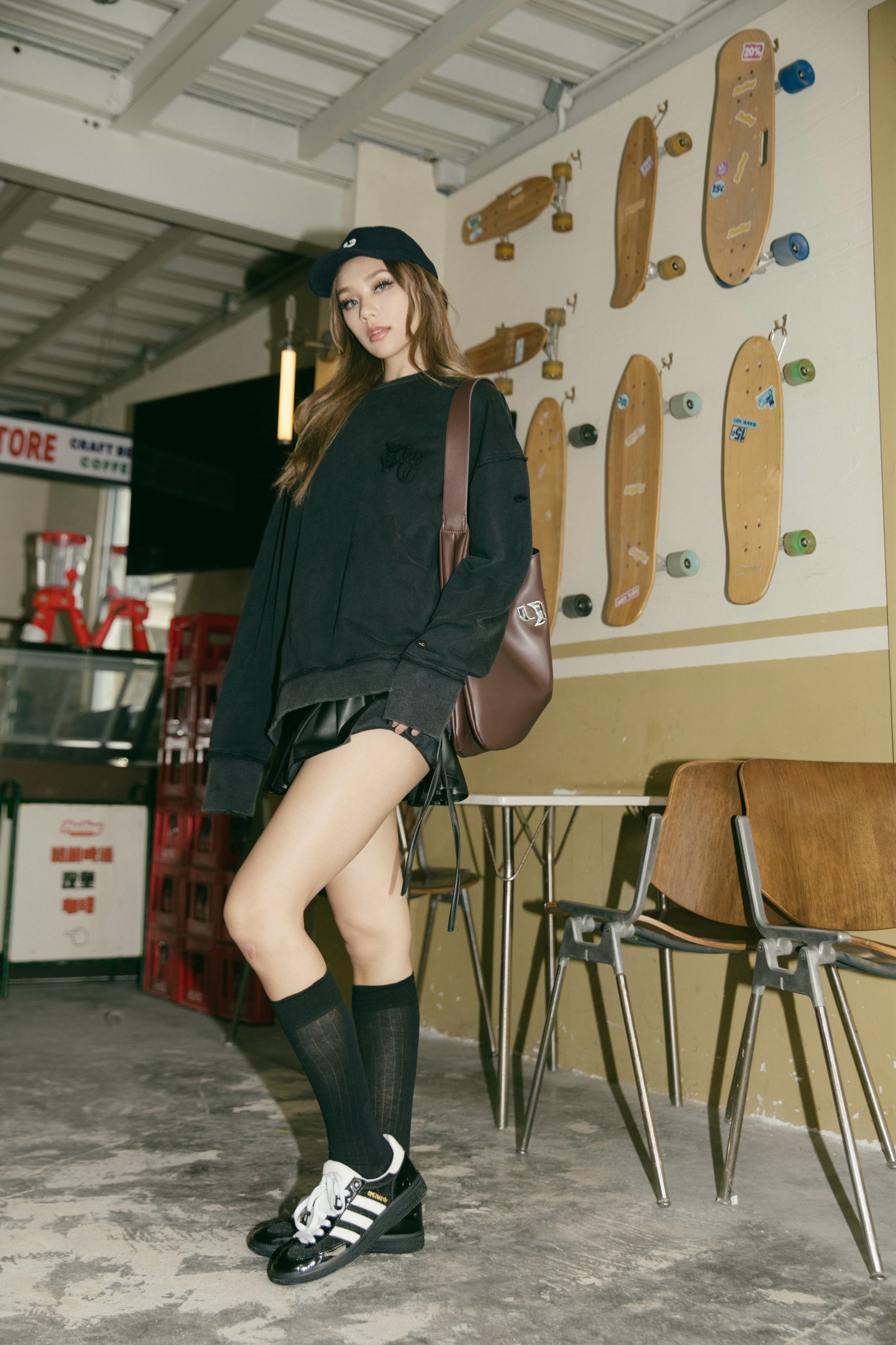 Washed College Sweatshirt