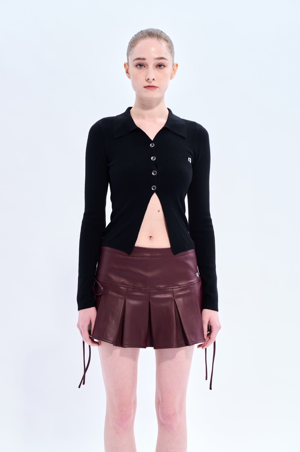 Inverted V-knit sweater