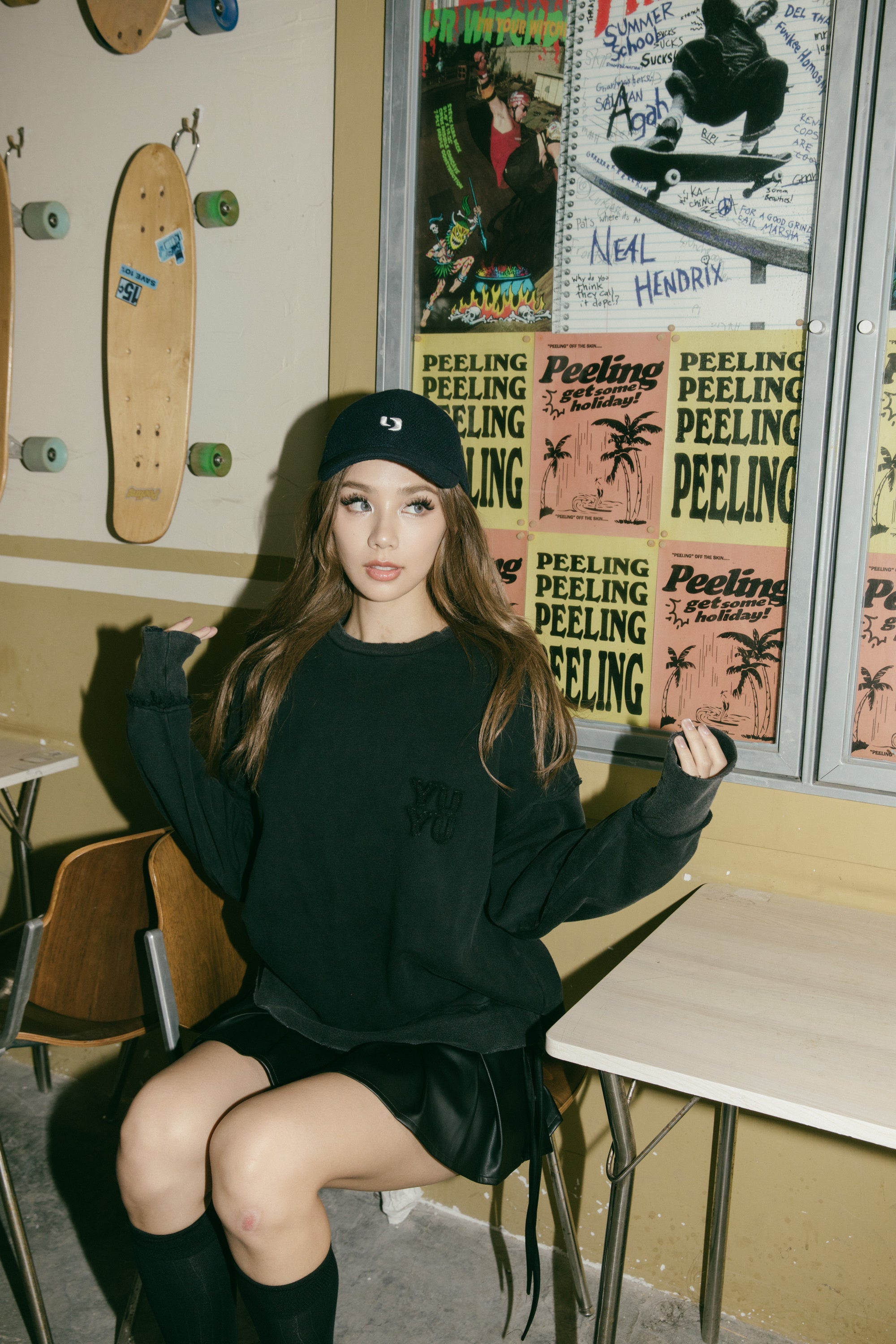 Washed College Sweatshirt