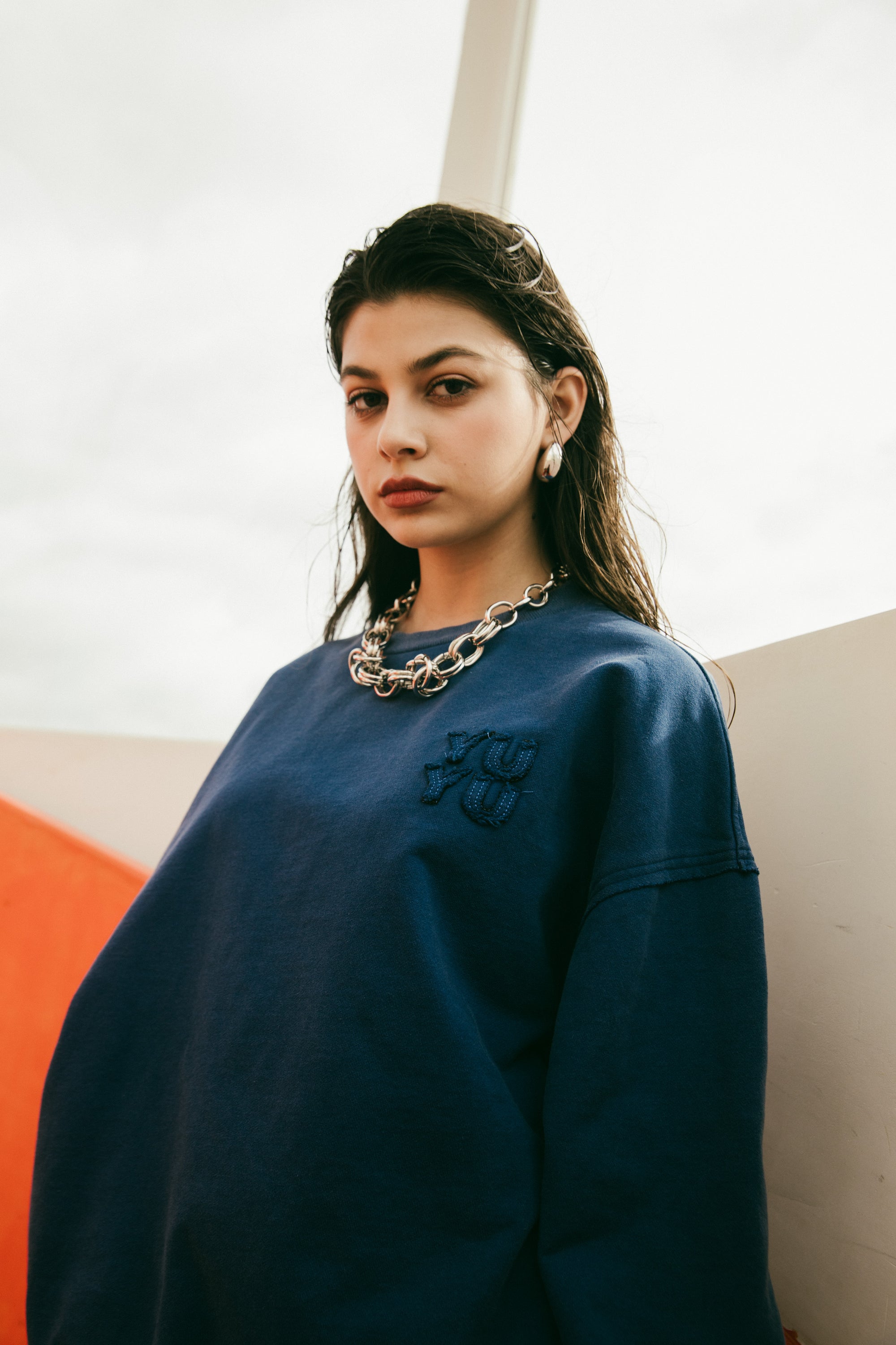 Washed College Sweatshirt