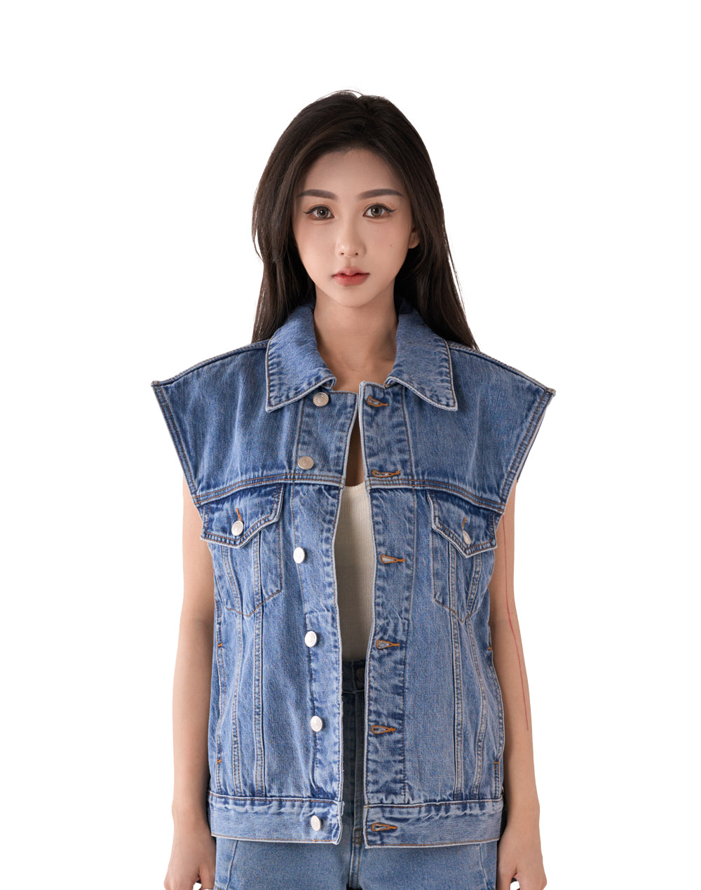 Not Like Other Denim Vest