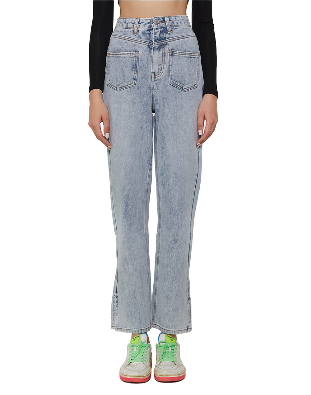 In front of you jeans