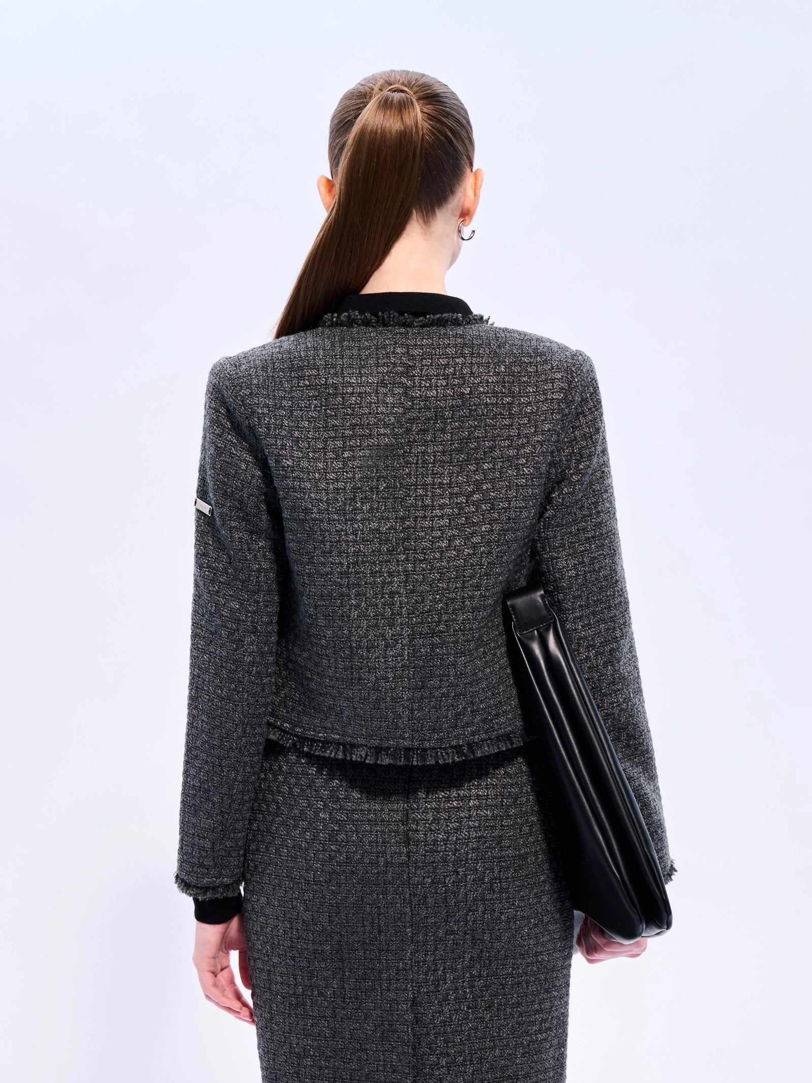 Grey Fringe Tweed Jacket