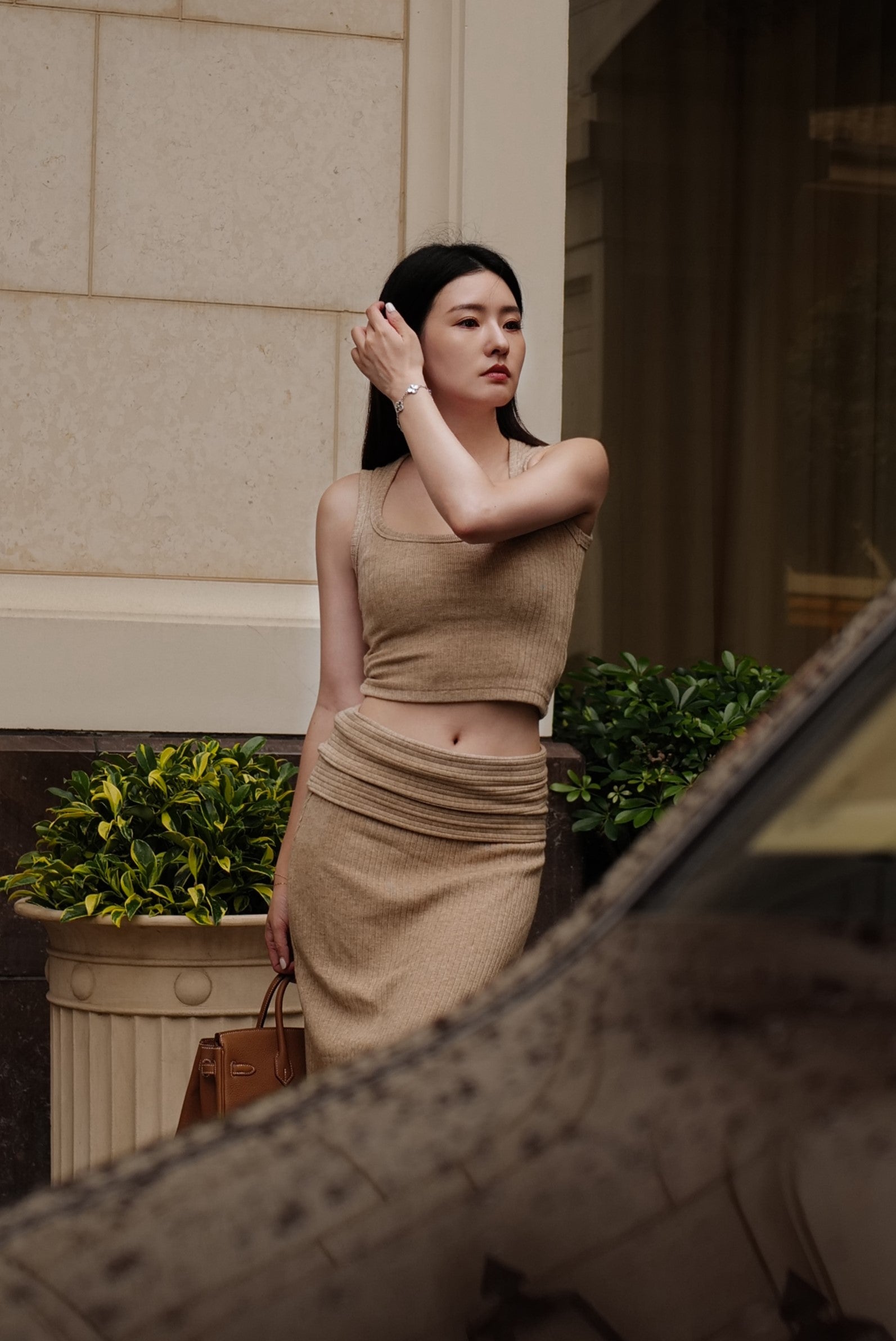 Where It Stays Knit Skirt