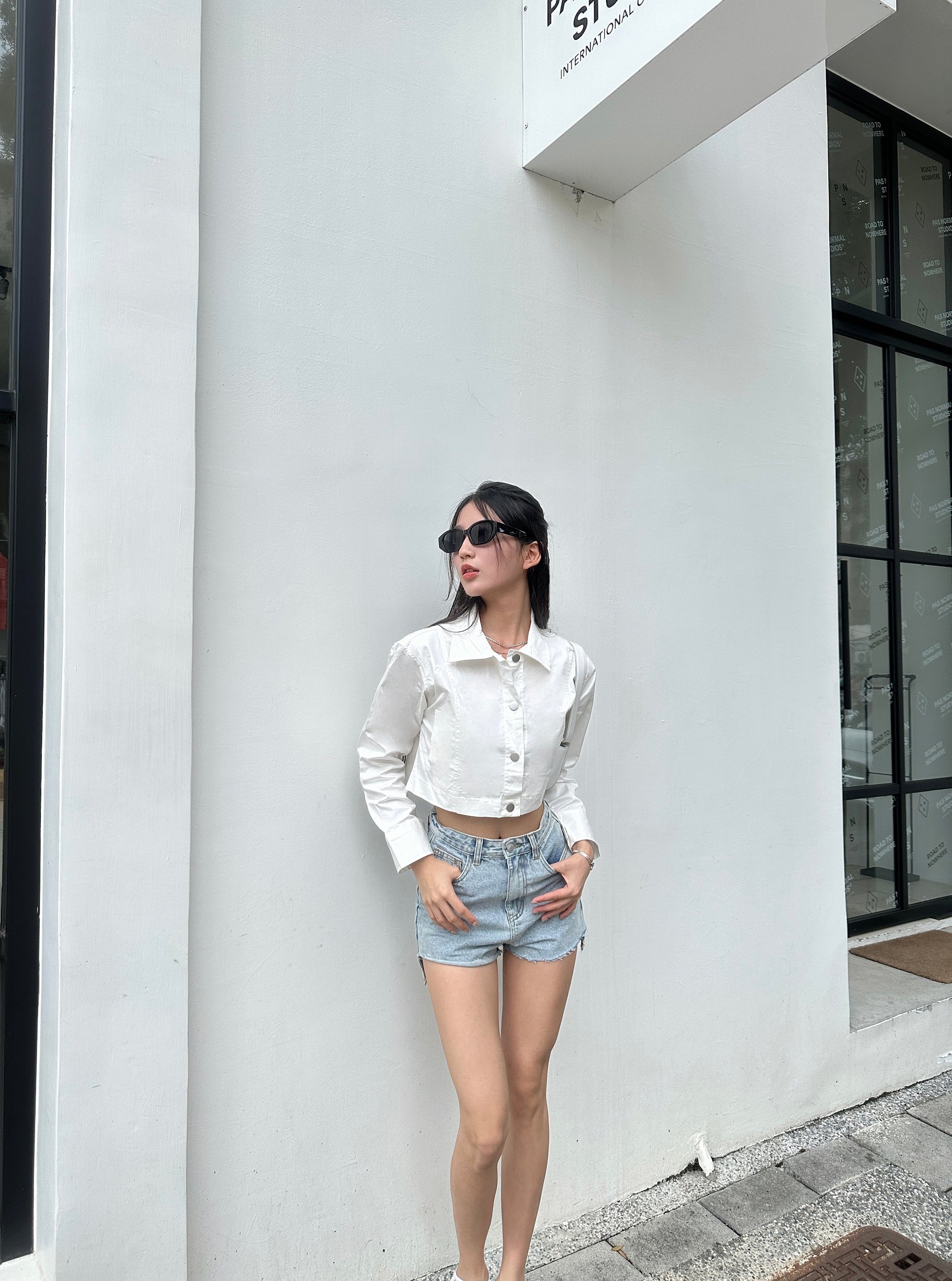 No Comment Denim Shorts