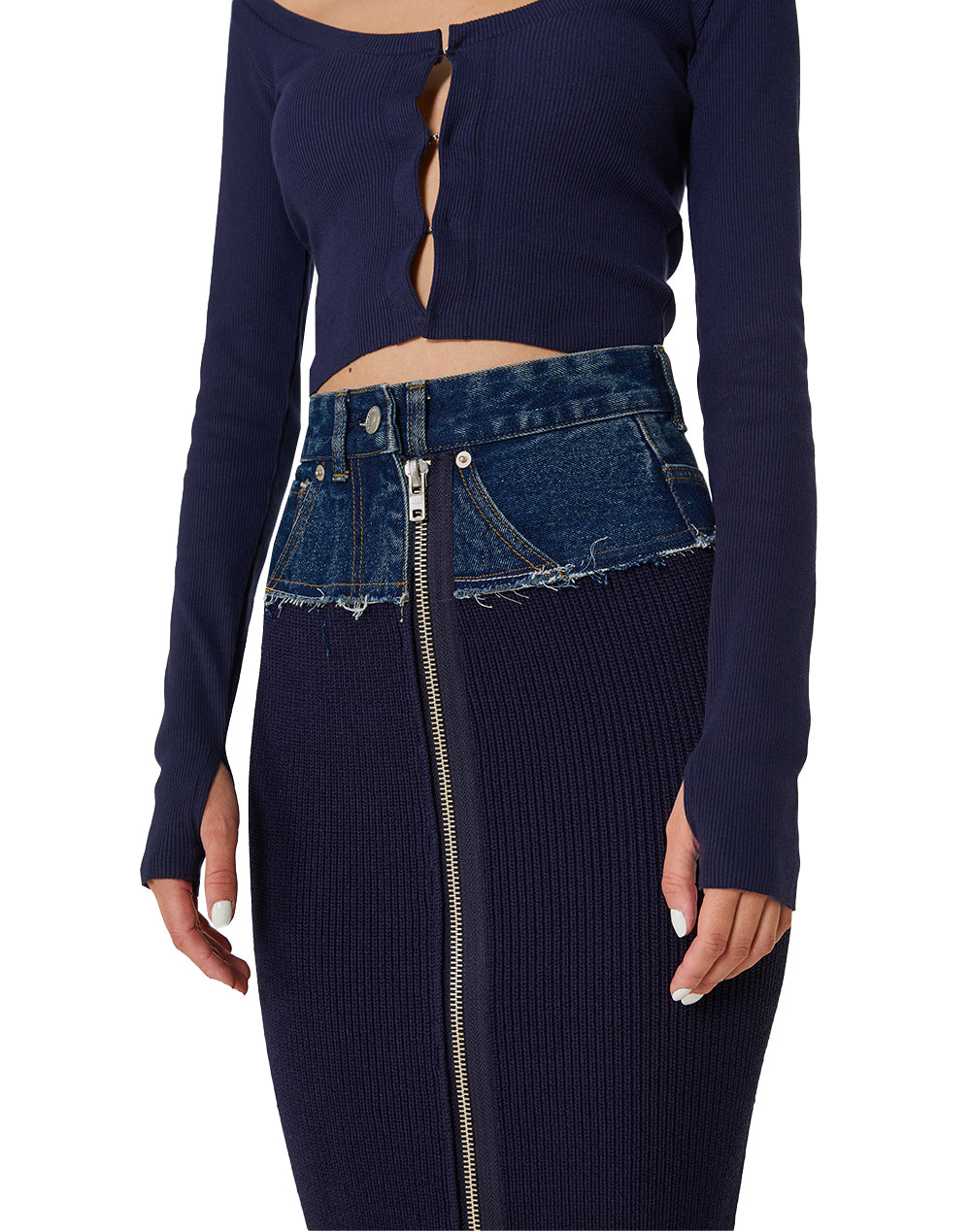 Zipper Knit Skirt