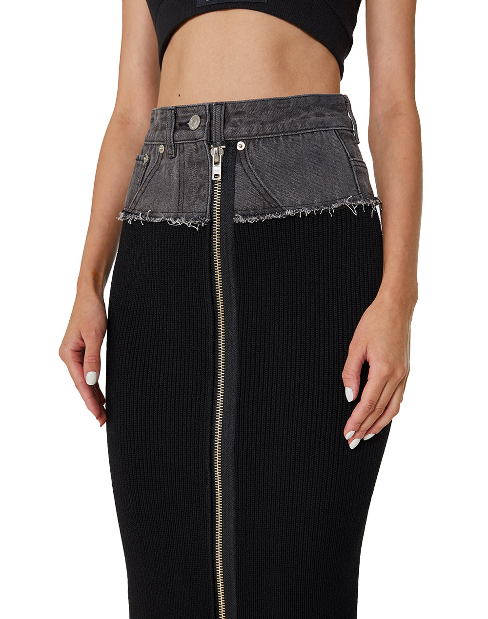 Zipper Knit Skirt