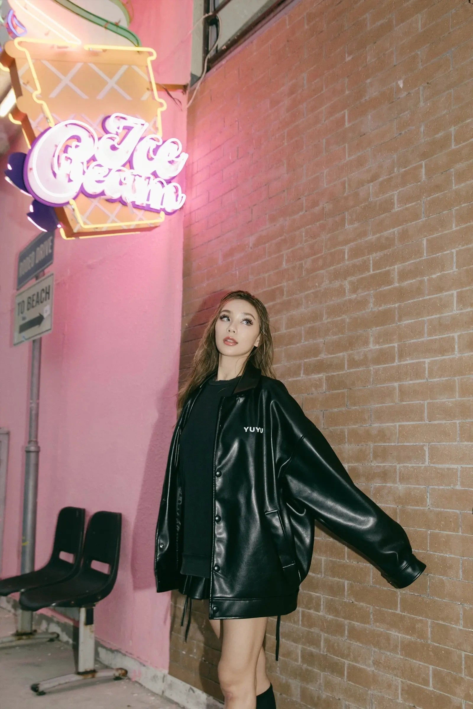 Classic yuyu Leather Jacket