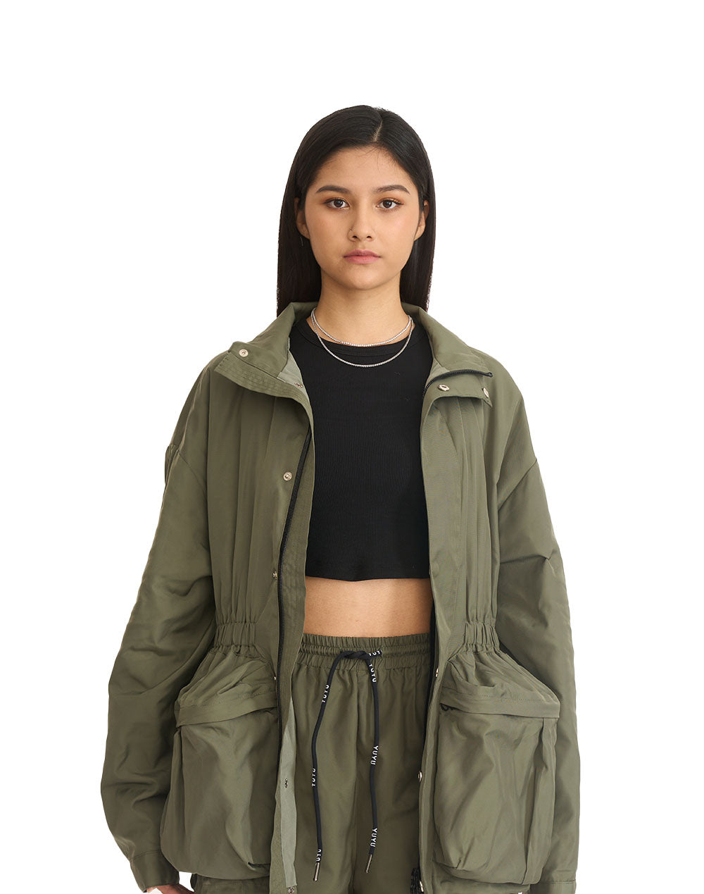 レディースウェア Yuyu WA5460H UVカット ジップアップ ワンピース