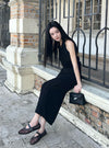 Silent Knit Dress(black)