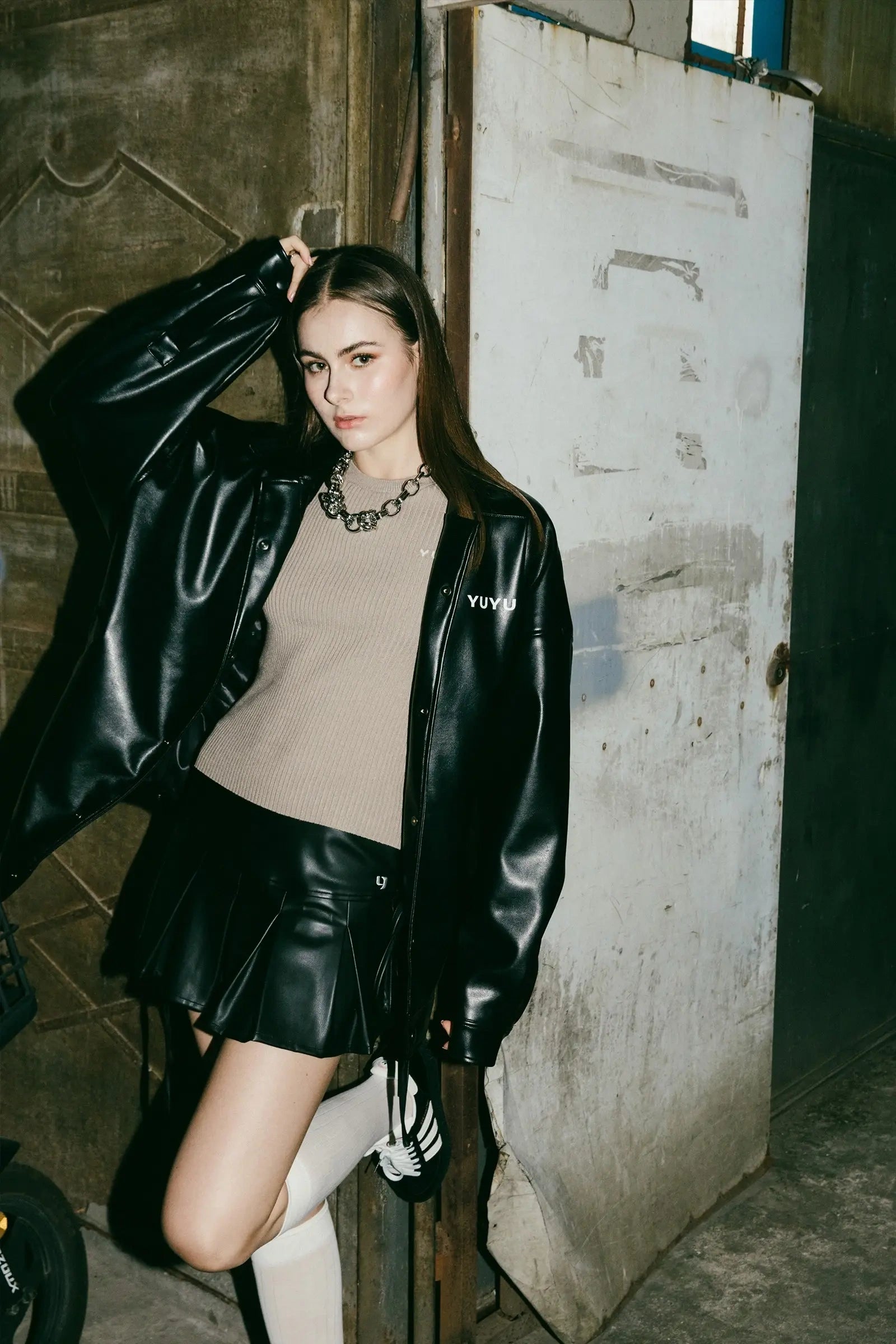 Classic yuyu Leather Jacket