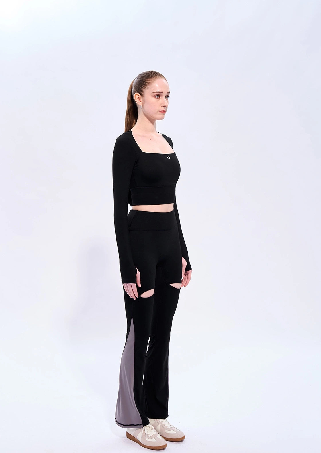 Cut-out Zippered Pants